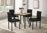 Garza Upholstered Dining Side Chair Black (Set of 4)