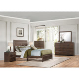 Erwan Espresso Modern Contemporary Okume Veneer, Wood And Engineered Wood King Bed - Ella Furniture