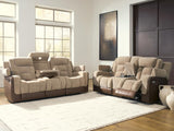 Mixed Brownstone Motion Sofa and Loveseat — product image 5