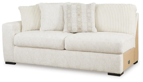 Chessington Ivory 2-Piece Sectional with Ottoman — angled view