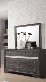 Hannah Gray 9-Drawers Dresser & Mirror