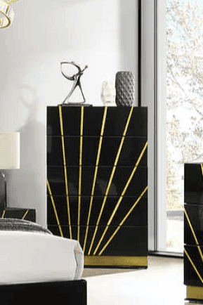 Zenia Black Gold Chest