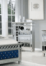 Bella Blue Velvet Chest