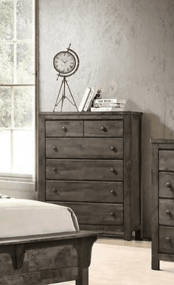 Farmhouse Gray 5-Drawers Chest