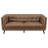 Thatcher Upholstered Button Tufted Sofa Brown