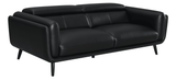 Shania 2-Piece Track Arms Living Room Set Black