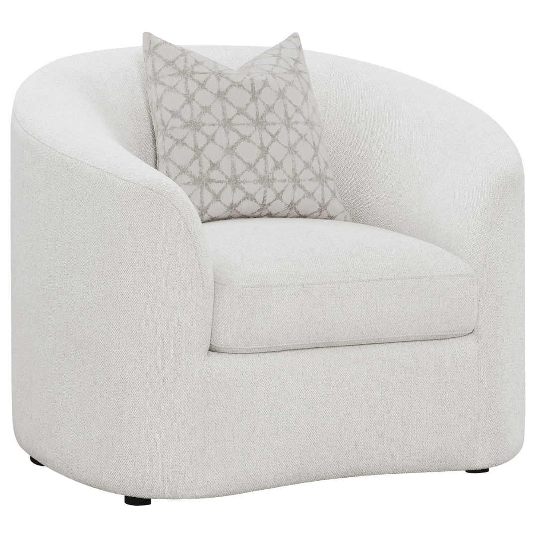 Rainn Latte Upholstered Tight Back Accent Chair