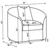Rainn Latte Upholstered Tight Back Accent Chair