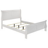 LOUIS PHILIPPE Louis Philippe 47-inch King Sleigh Panel Bed White 202441KE