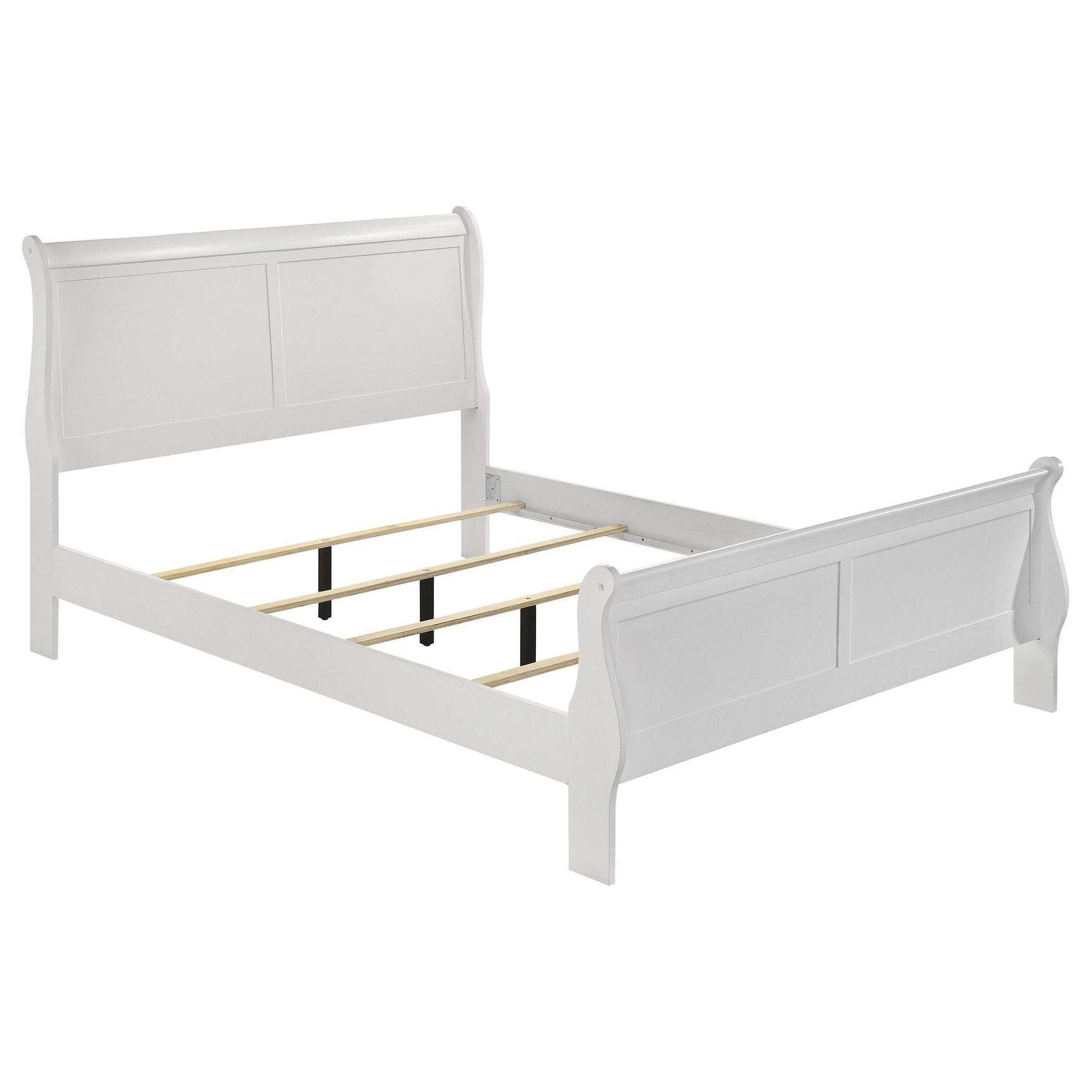 LOUIS PHILIPPE Louis Philippe 47-inch King Sleigh Panel Bed White 202441KE