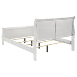 LOUIS PHILIPPE Louis Philippe 47-inch King Sleigh Panel Bed White 202441KE