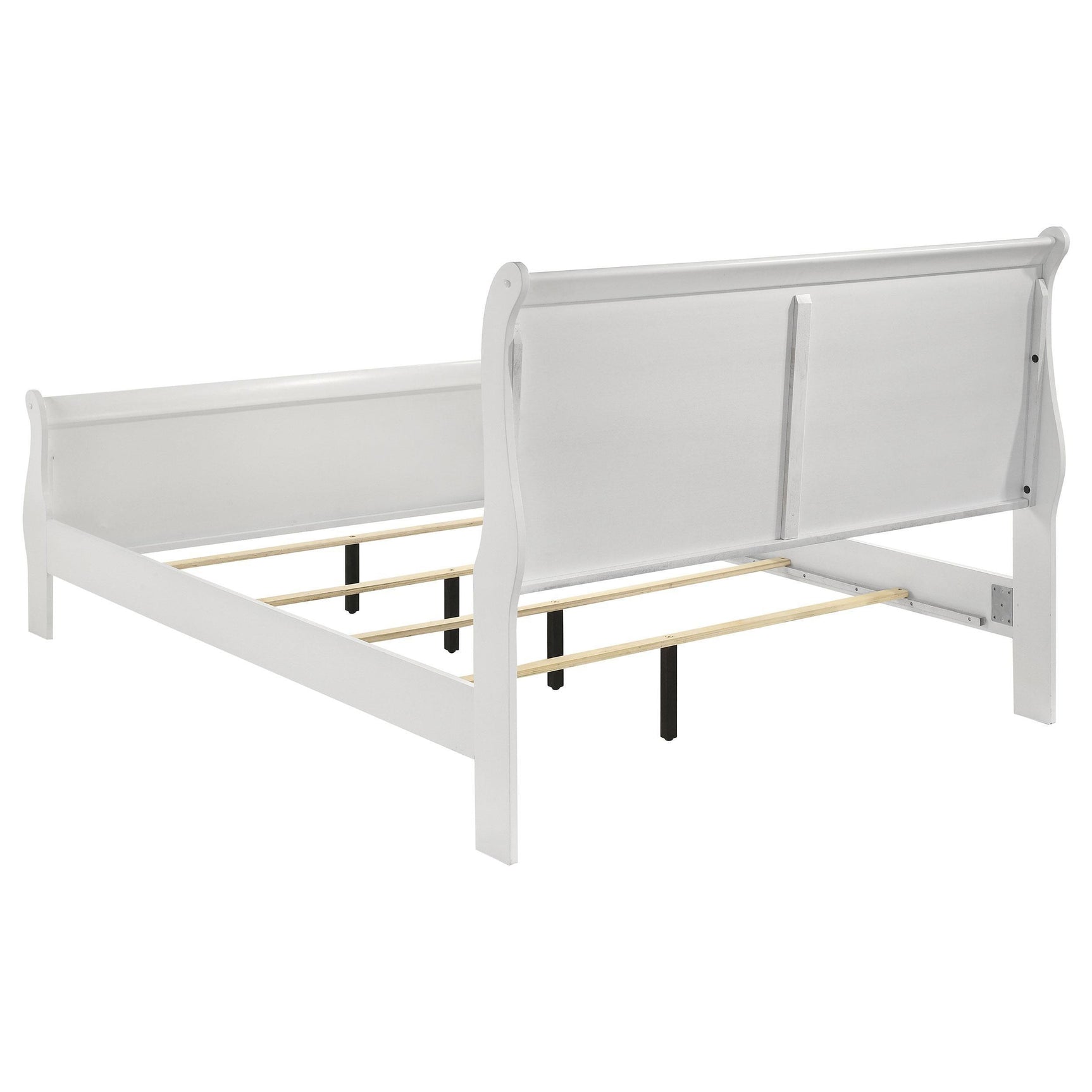 LOUIS PHILIPPE Louis Philippe 47-inch King Sleigh Panel Bed White 202441KE