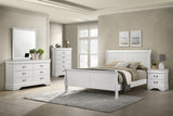 LOUIS PHILIPPE Louis Philippe 47-inch King Sleigh Panel Bed White 202441KE