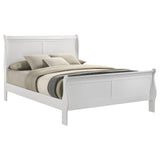 LOUIS PHILIPPE Louis Philippe 47-inch Queen Sleigh Panel Bed White 202441Q