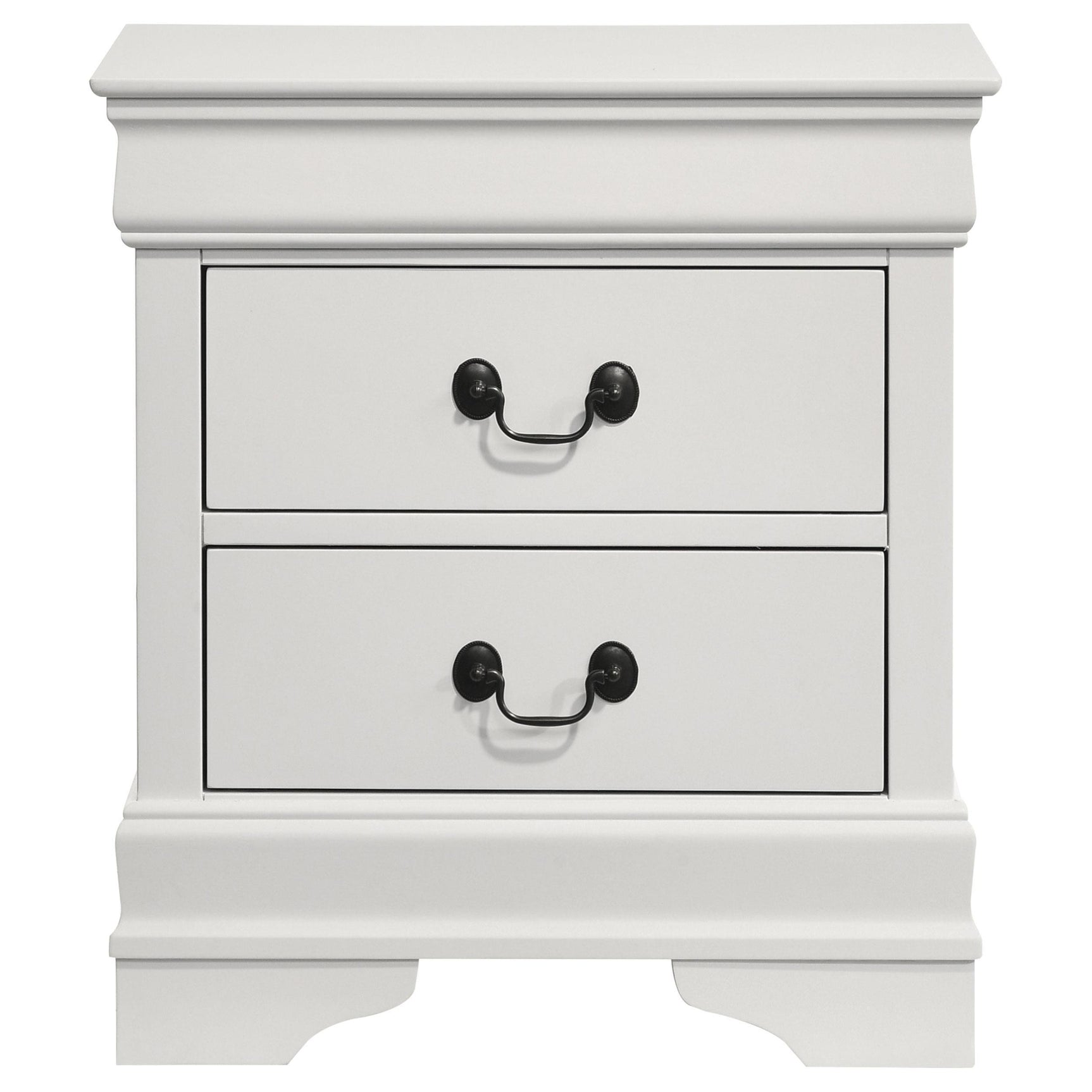 LOUIS PHILIPPE Louis Philippe 2-drawer Nightstand Bedide Table White 202442