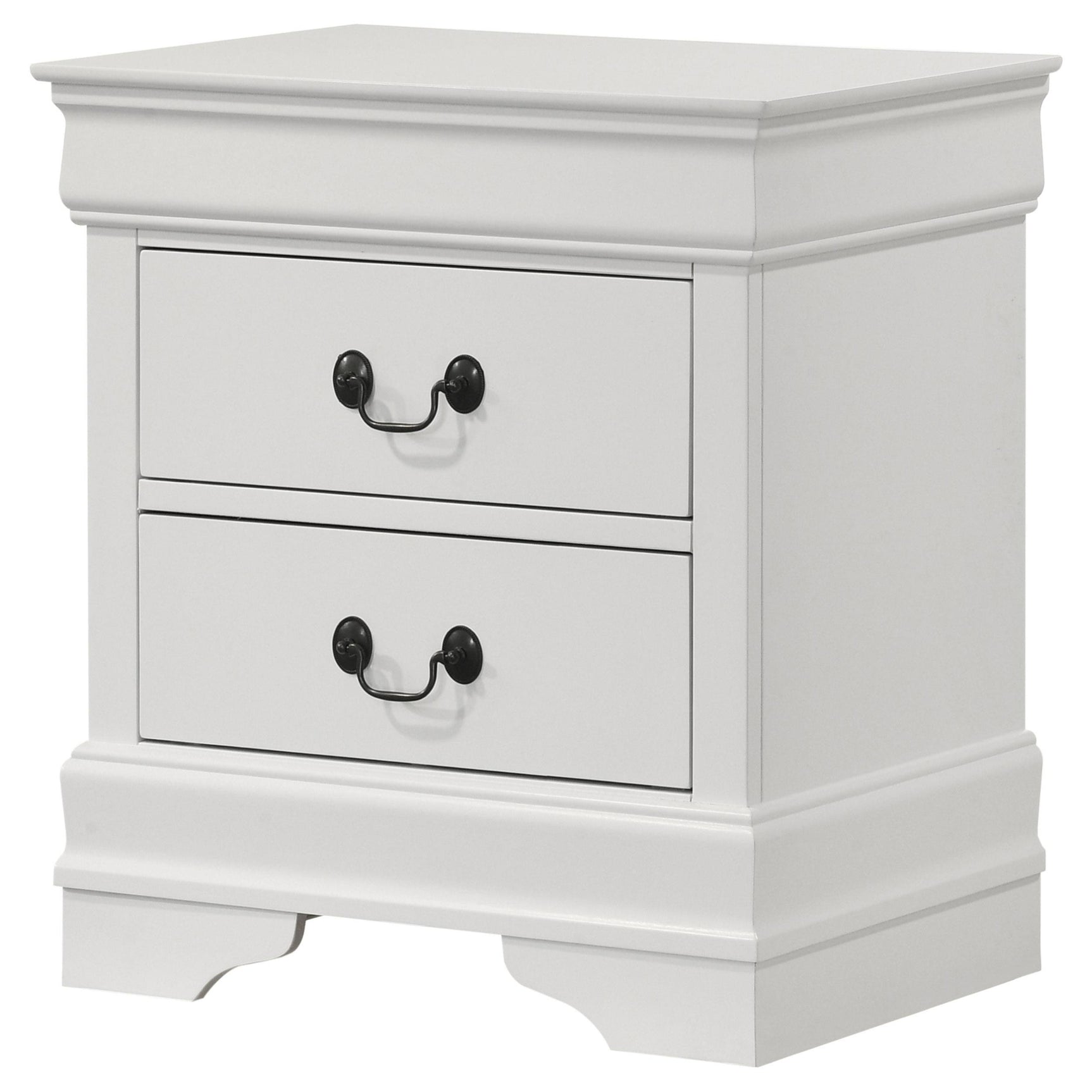 LOUIS PHILIPPE Louis Philippe 2-drawer Nightstand Bedide Table White 202442