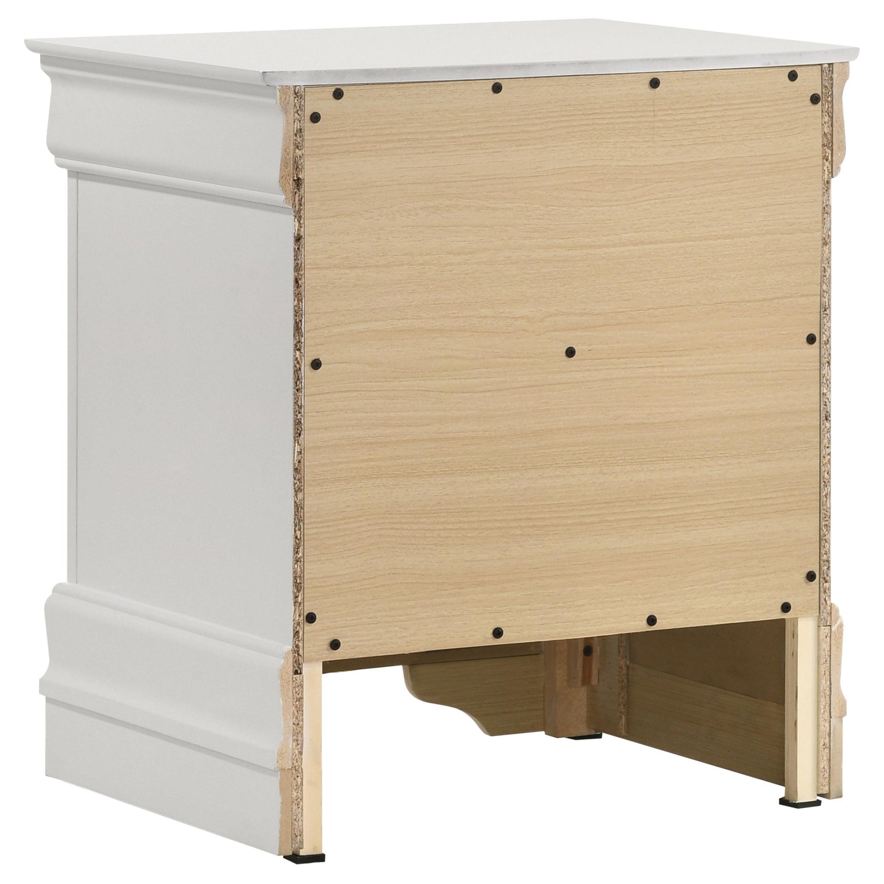 LOUIS PHILIPPE Louis Philippe 2-drawer Nightstand Bedide Table White 202442