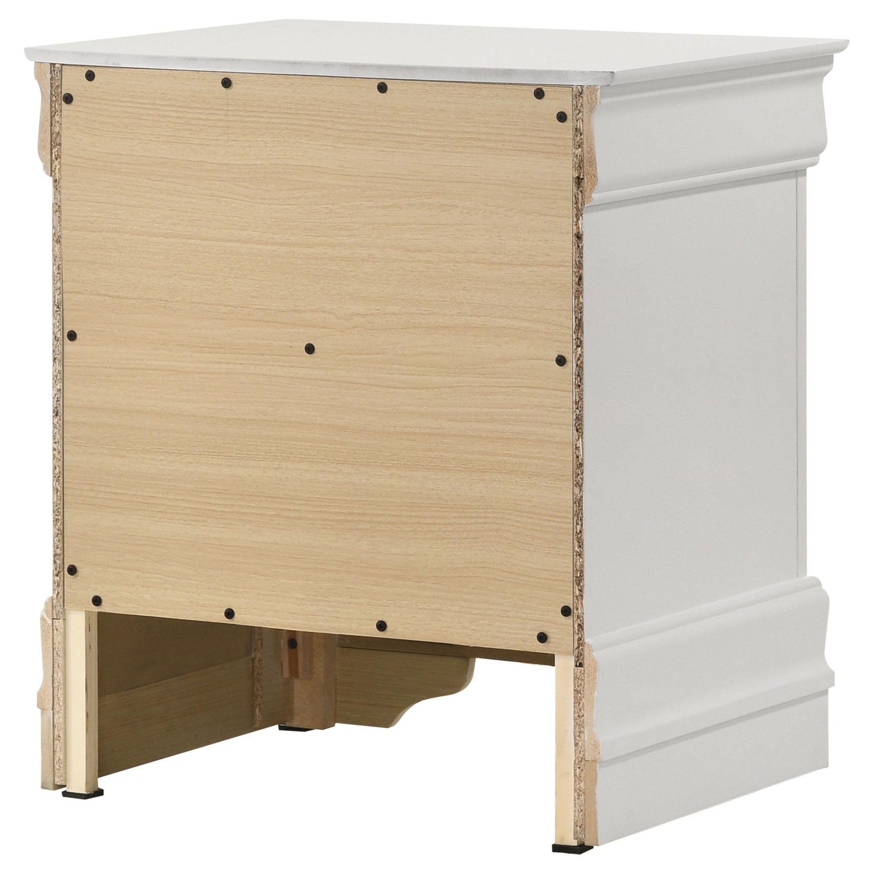 LOUIS PHILIPPE Louis Philippe 2-drawer Nightstand Bedide Table White 202442