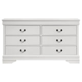 LOUIS PHILIPPE Louis Philippe 6-drawer Dresser White 202443