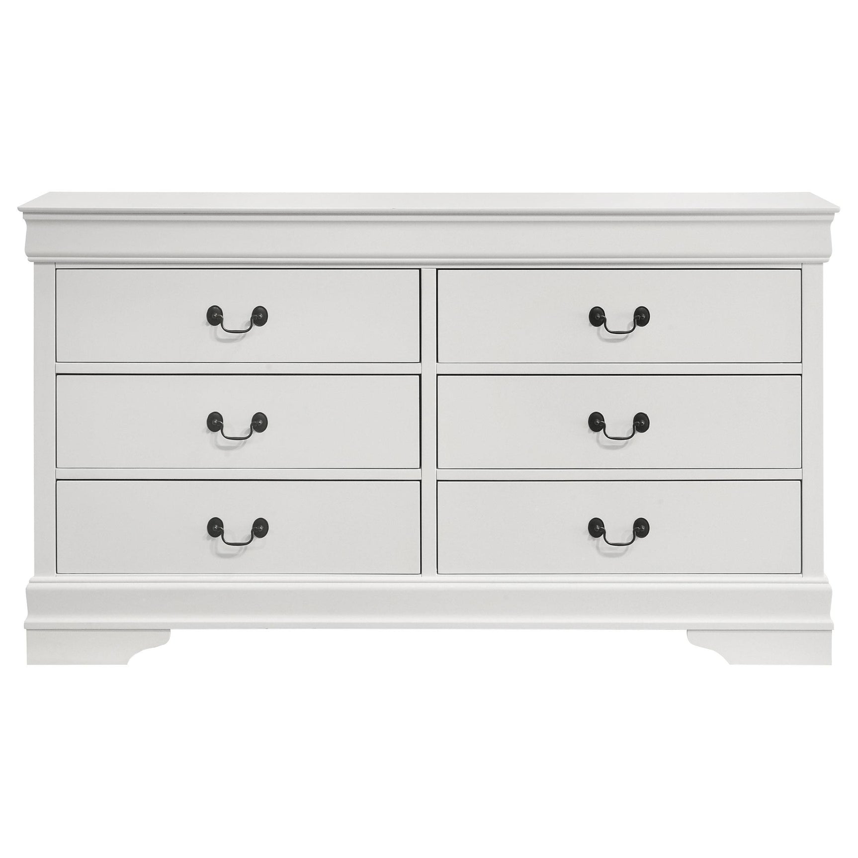 LOUIS PHILIPPE Louis Philippe 6-drawer Dresser White 202443