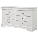 LOUIS PHILIPPE Louis Philippe 6-drawer Dresser White 202443