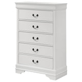 LOUIS PHILIPPE Louis Philippe 5-drawer Bedroom Chest White 202445