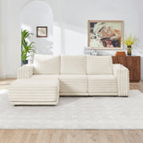 Nuve Cream Modular 6-Piece Sectional with Ottomans view 11