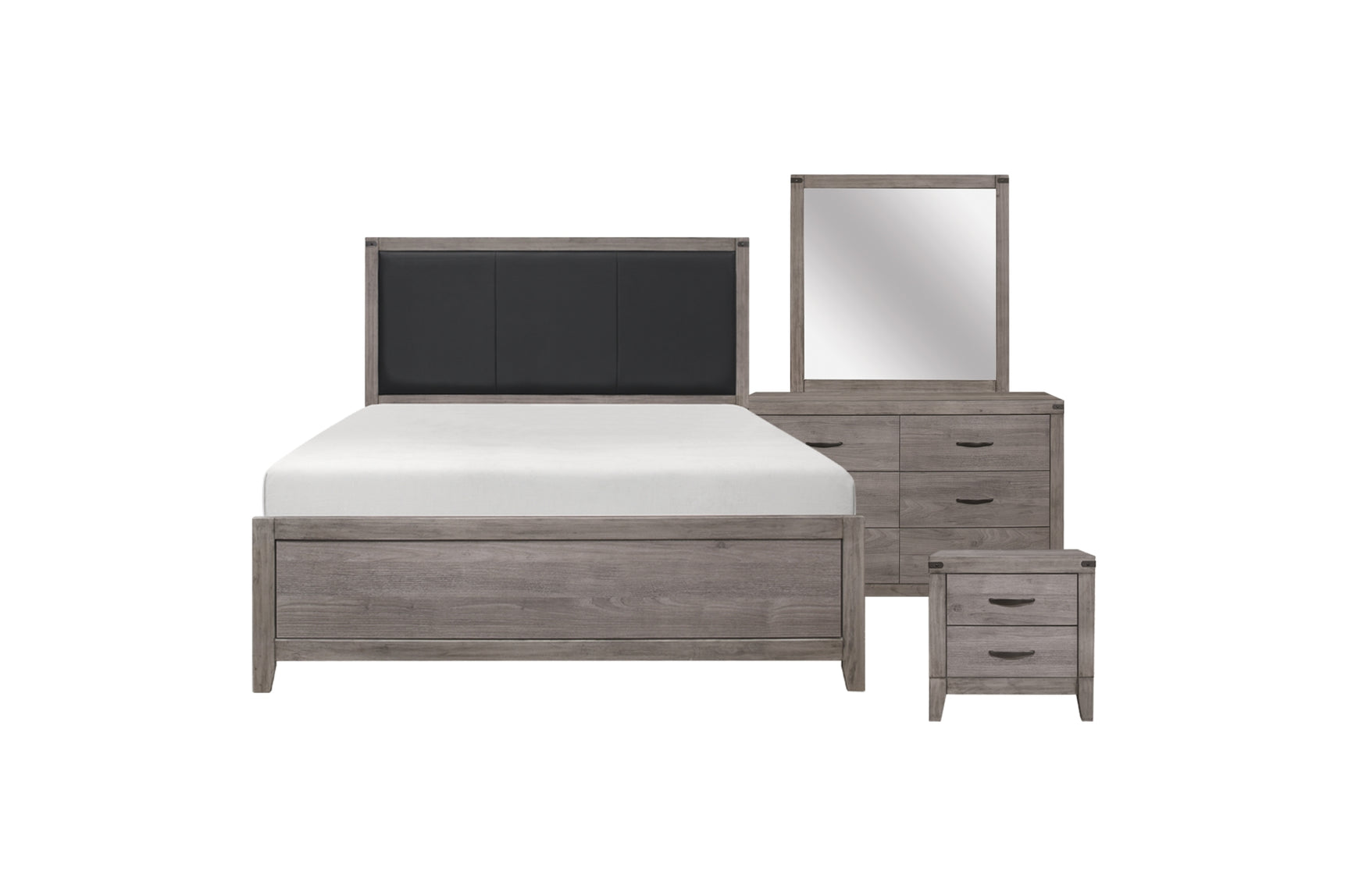 Woodrow Gray Upholstered Panel Bedroom Set