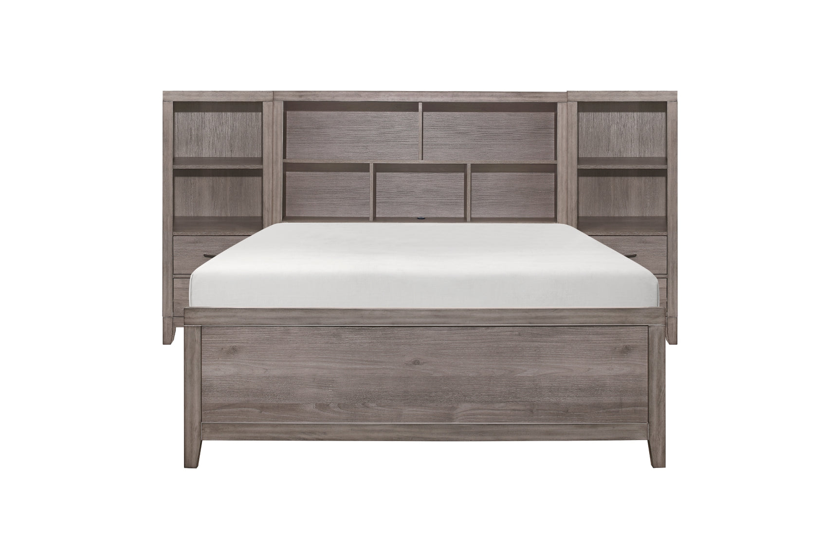 Woodrow Gray Bookcase Platform Bedroom Set