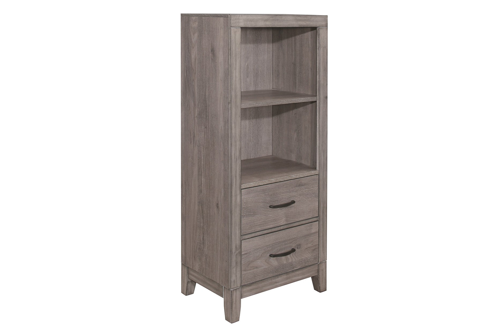 Woodrow Gray Bookcase Platform Bedroom Set