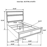 MIRANDA COLLECTION Miranda 55-inch Upholstered Queen Panel Bed White