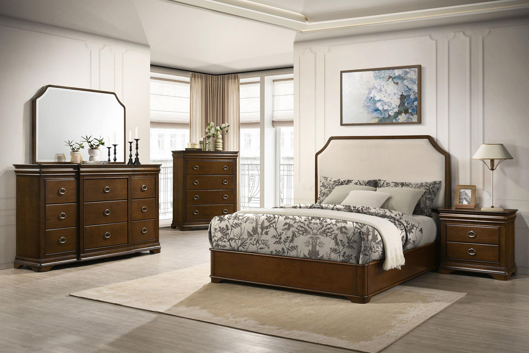 Garland 4-drawer Bedroom Chest of Drawers Brown Cherry