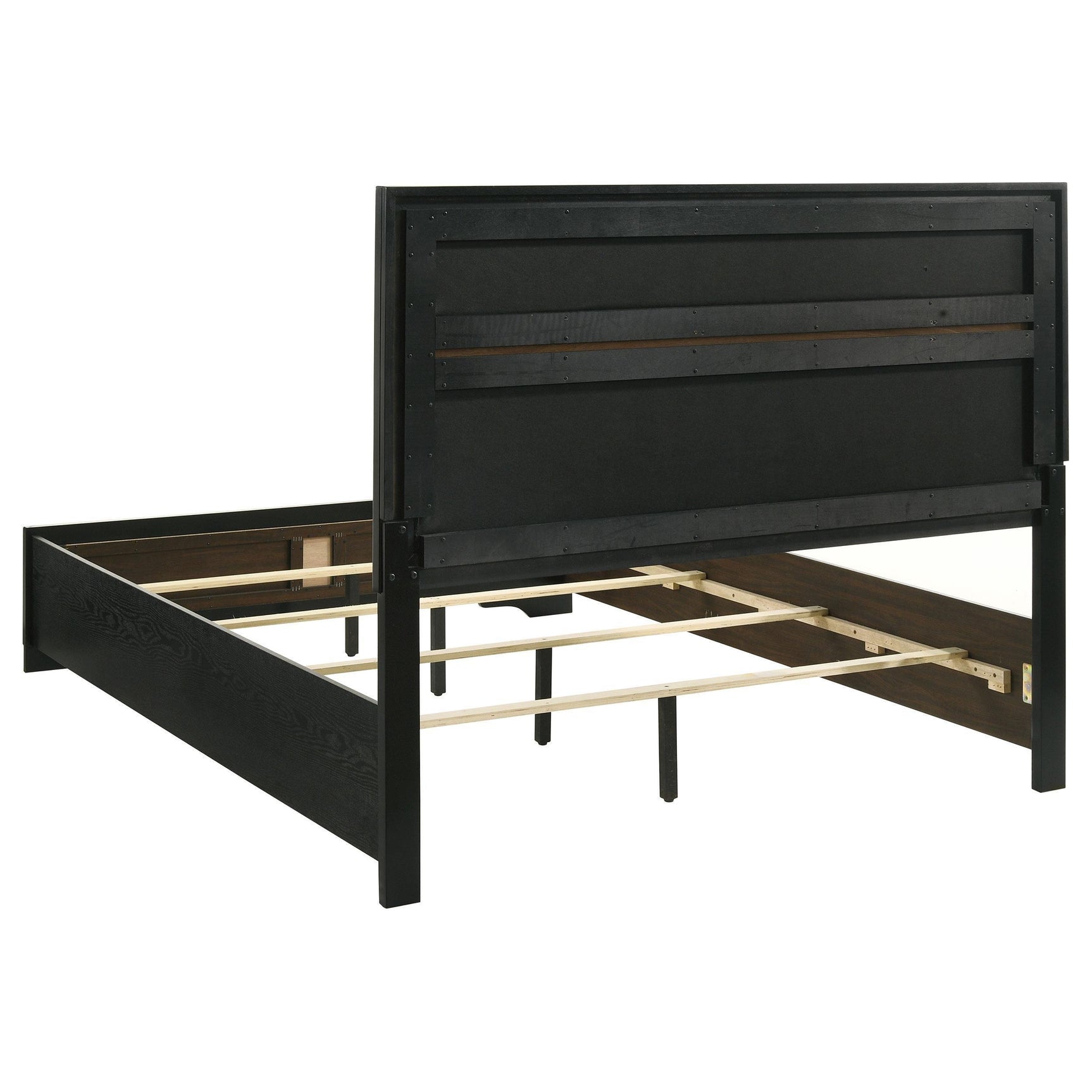 MIRANDA COLLECTION Miranda 55-inch Upholstered Queen Panel Bed Black