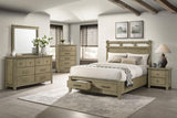 Hazlewood 59-inch Eastern King Storage Bed Vineyard Oak