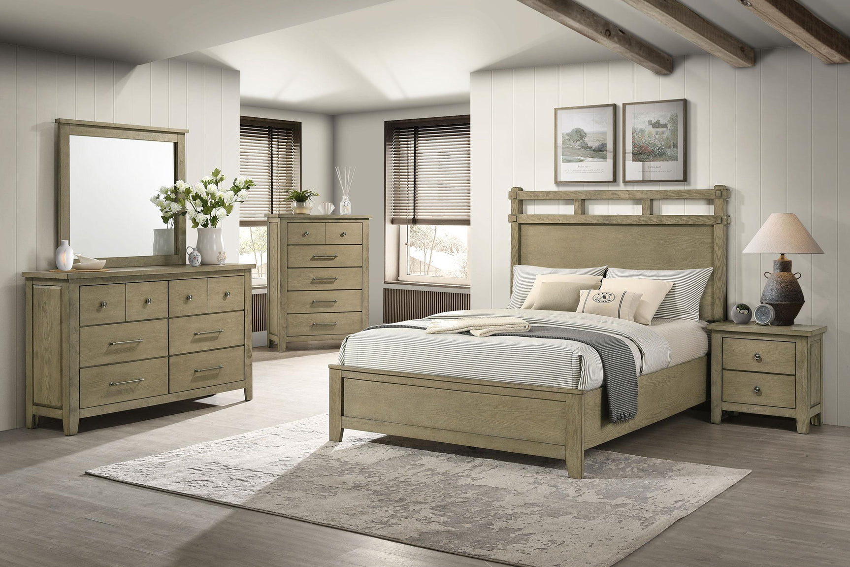 Hazlewood 2-drawer Nightstand Bedside Table Vineyard Oak