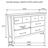 Hazlewood 6-drawer Bedroom Dresser Cabinet Vineyard Oak