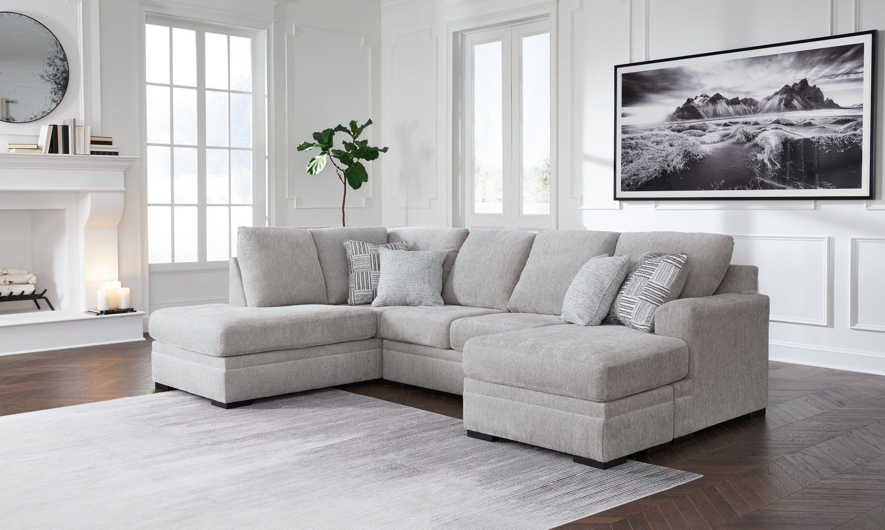 Gabyleigh Nickel Performance Fabric,Next-Gen Nuvella™ 2-Piece Sectional with Chaise
