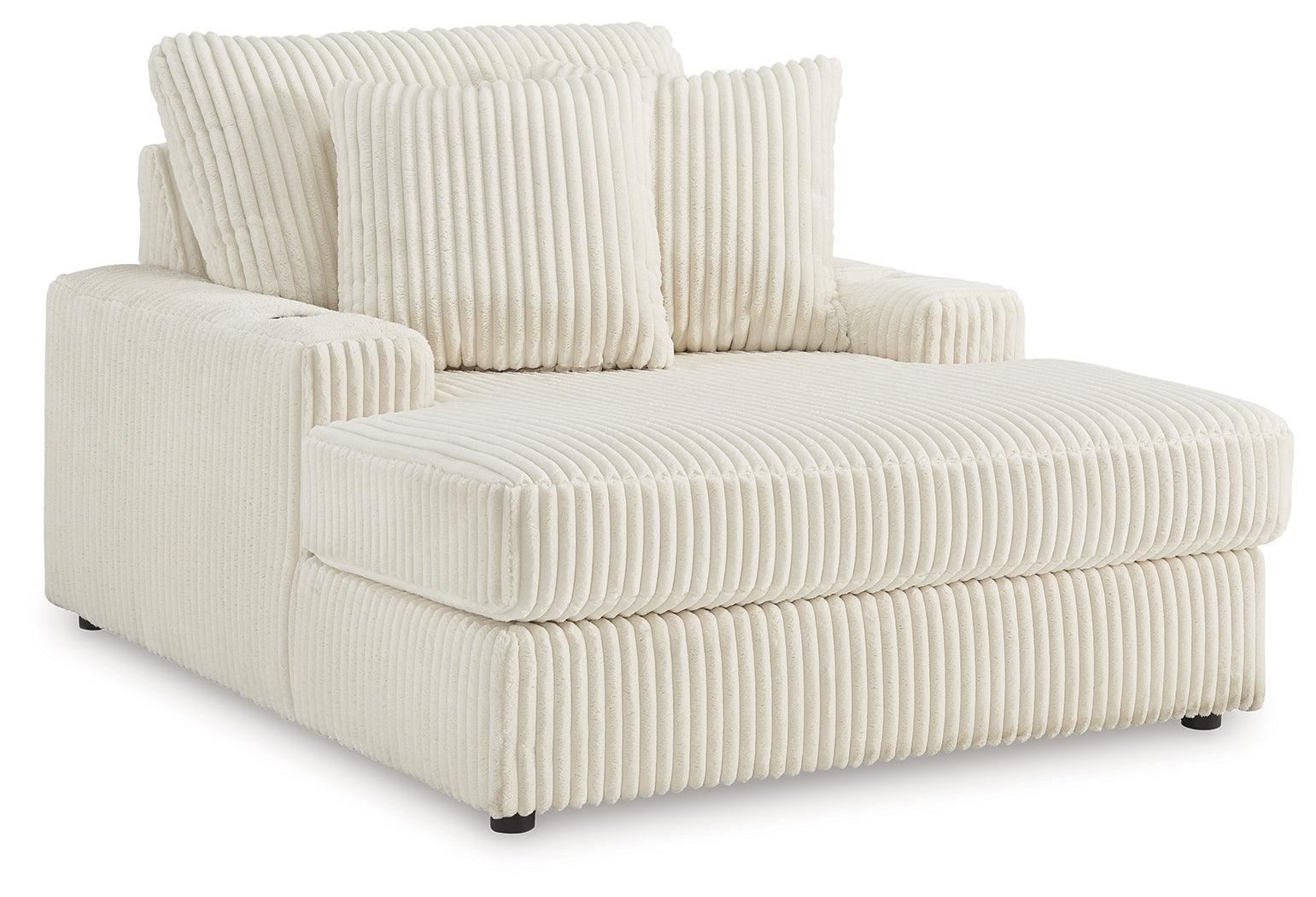 Lindyn Ivory Velvet Chaise