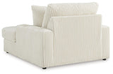 Lindyn Ivory Velvet Chaise