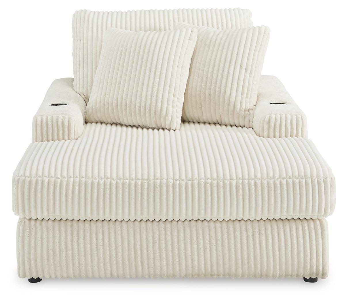 Lindyn Ivory Velvet Chaise