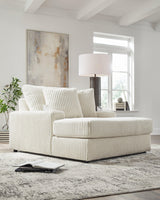 Lindyn Ivory Velvet Chaise