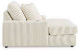 Lindyn Ivory Velvet Chaise