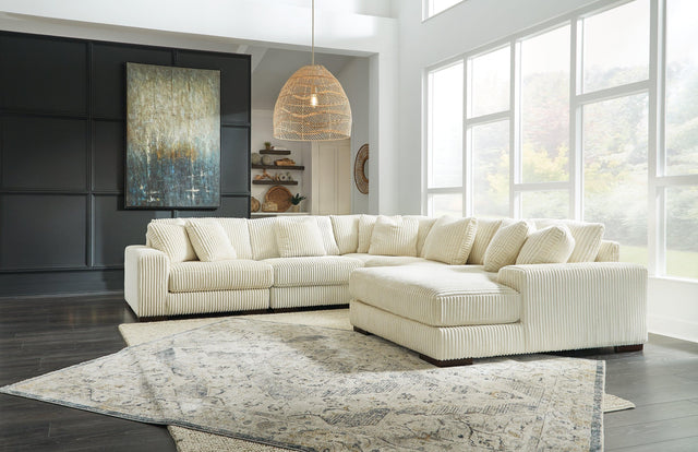 Lindyn Ivory 5-Piece Sectional With Chaise 21104S7 - Ella Furniture