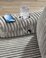 Lindyn Fog Velvet Chaise