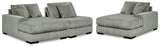 Lindyn Fog 3-Piece Sectional with Double Chaise