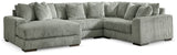 Lindyn Fog 4-Piece Sectional with Chaise