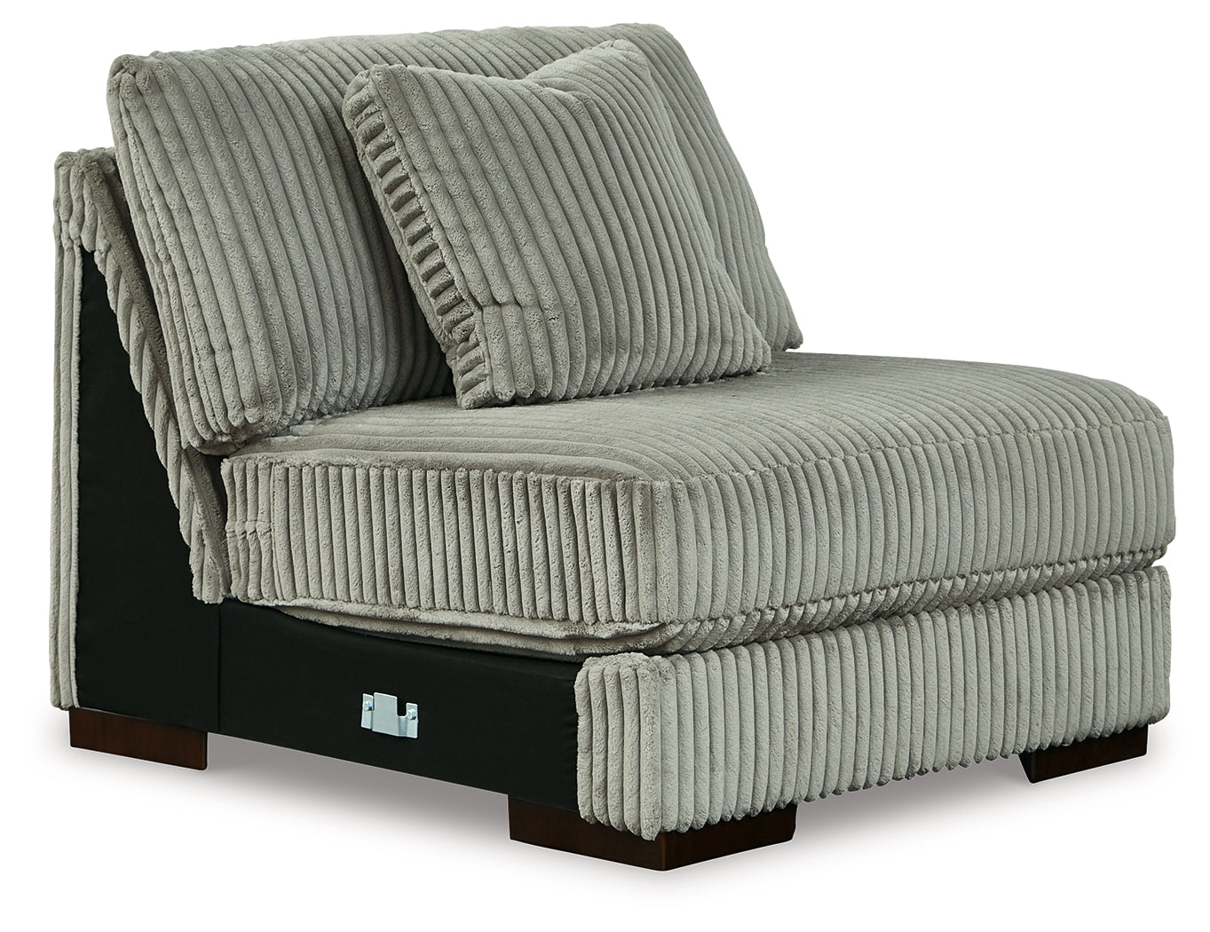 Lindyn Fog Velvet 4-Piece Sectional with Chaise