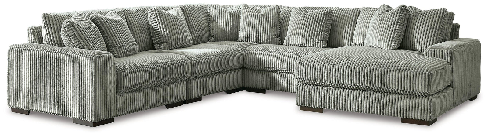 Lindyn Fog 5-Piece Sectional With Chaise 21105S7 - Ella Furniture