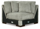 Lindyn Fog Velvet 4-Piece Sectional with Chaise