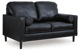 Bryceview Onyx Leather Loveseat